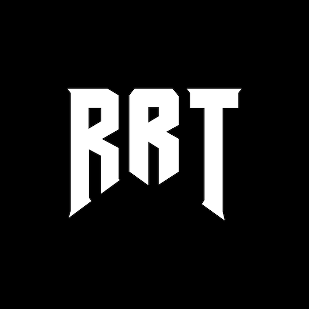 Diseño del logotipo de la compañía tecnológica RRT: combinación de colores blanco y negro RRT logotipo RRT vector RRT diseño RRT icono RRT alfabeto RRT tipografía diseño del logotipo