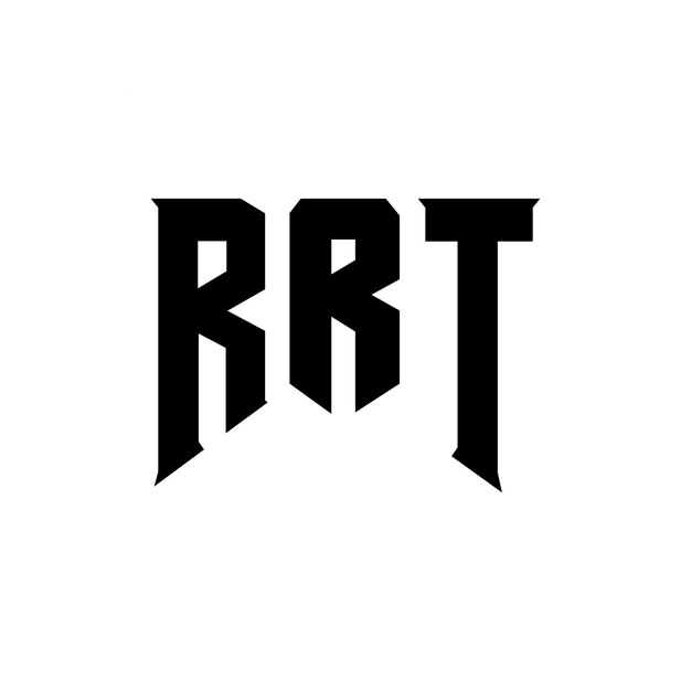 Diseño del logotipo de la compañía tecnológica RRT: combinación de colores blanco y negro RRT logotipo RRT vector RRT diseño RRT icono RRT alfabeto RRT tipografía diseño del logotipo