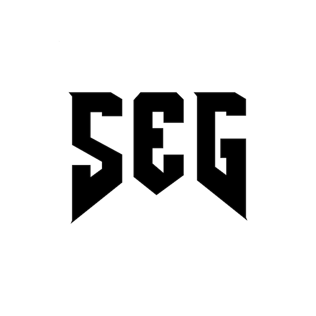 Diseño del logotipo de la compañía tecnológica SEG: combinación de colores en blanco y negro SEG: diseño del logotipo SEG: icono SEG: alfabeto SEG: tipografía SEG