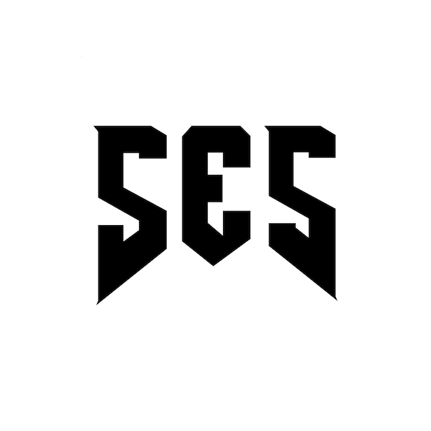 Diseño de logotipo de la compañía tecnológica SES diseño de logotipo en blanco y negro combinación de colores logotipo de SES diseño vectorial de SES diseño icono de SES alfabeto de SES diseño del logotipo