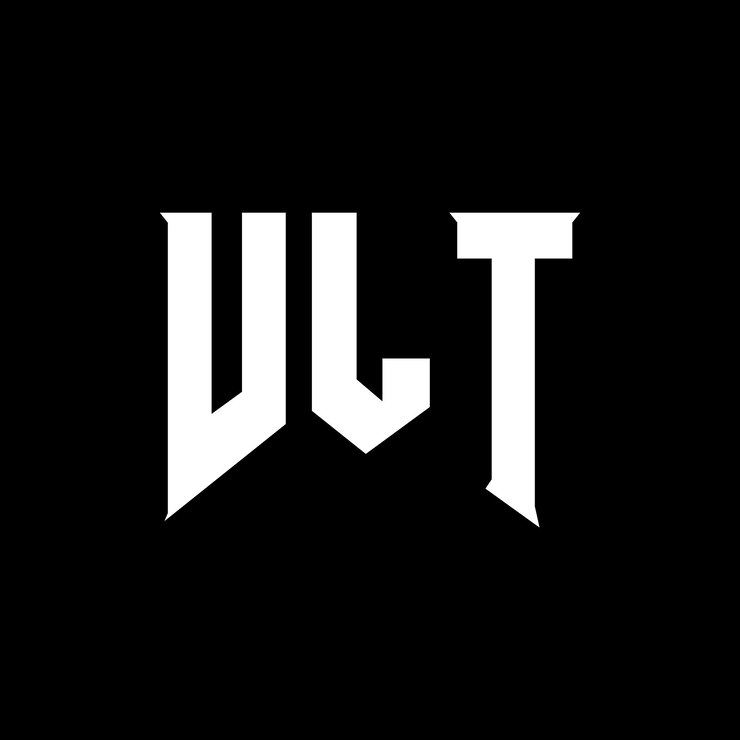 Vector diseño del logotipo de la compañía tecnológica vlt: combinación de colores blanco y negro vlt logotipo vlt vector vlt diseño icono vlt alfabeto vlt tipografía diseño del logotipo