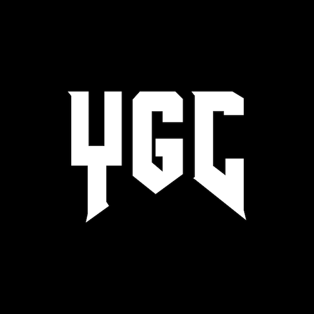 Diseño de logotipo de la compañía tecnológica YGC: combinación de colores blanco y negro YGC: diseño de logotipo YGC: icono YGC: alfabeto YGC: tipografía YGC