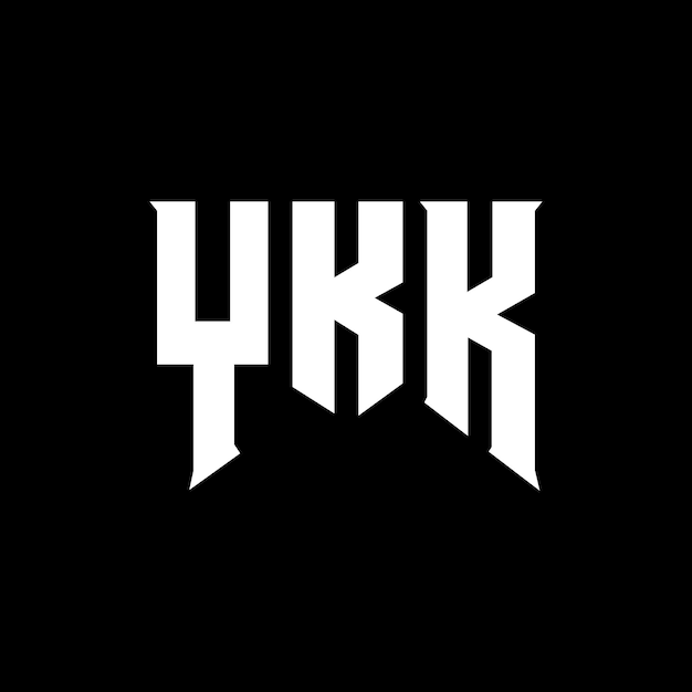 Diseño de logotipo de la compañía tecnológica YKK: combinación de colores blanco y negro YKK: diseño vectorial YKK: icono YKK: alfabeto YKK: tipografía YKK