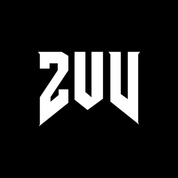 Diseño del logotipo de la compañía tecnológica ZUV: combinación de colores blanco y negro ZUV logotipo ZUV vector ZUV diseño ZUV icono ZUV alfabeto ZUV tipografía diseño del logotipo