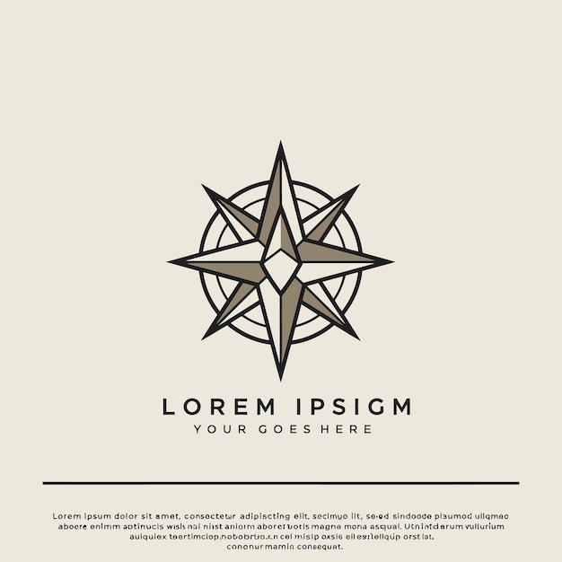 Diseño del logotipo de Compass Rose