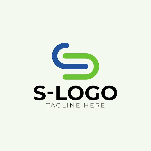 Diseño de logotipo completo de color de letra S