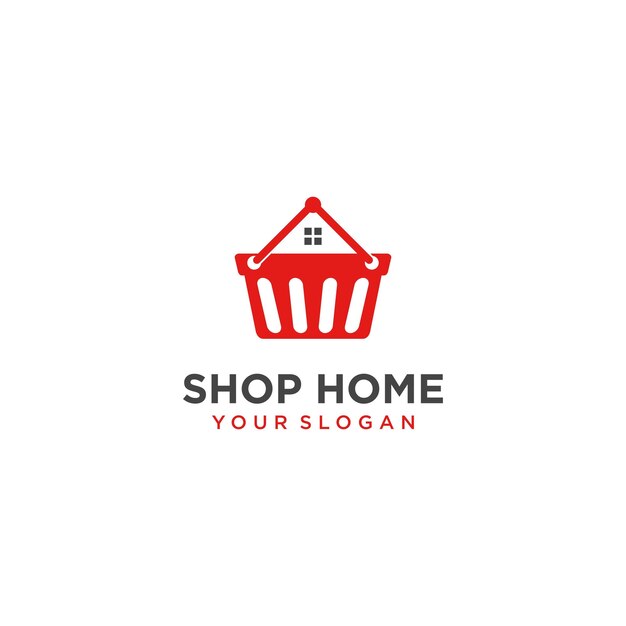 diseño de logotipo de compras con inspiración para el hogar