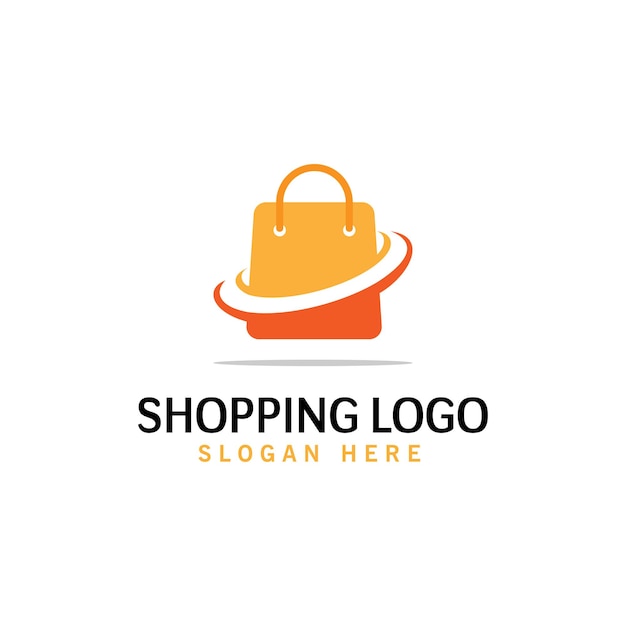 Vector diseño de logotipo de compraslogotipo de bolsa de compraslogotipo de compras de negocioslogotipo de tiendaplantilla de vector modernologotipo de tienda en líneaemblemas de iconos