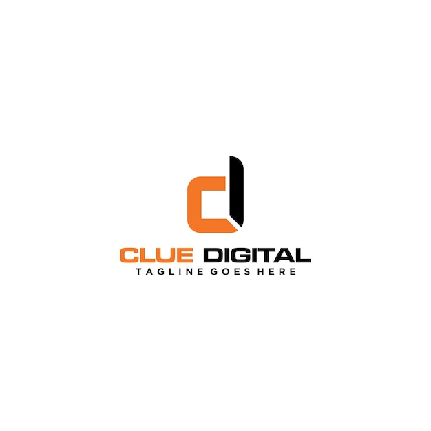 Diseño de logotipo de computadora digital con letra de CD
