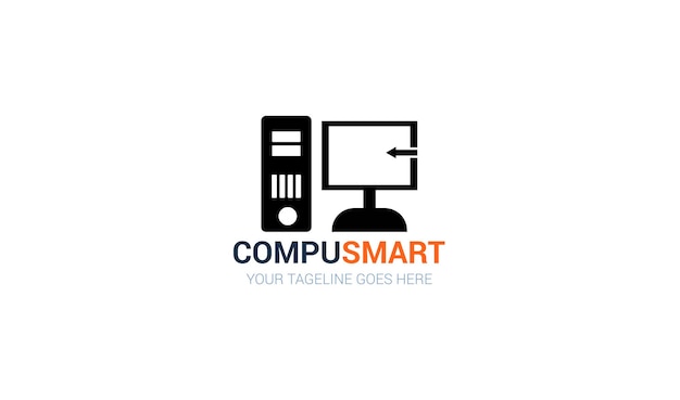 Diseño de logotipo de computadora Reparación de reparación de computadoras Software de servicio de mantenimiento de computadoras Tienda de tecnología de computadoras