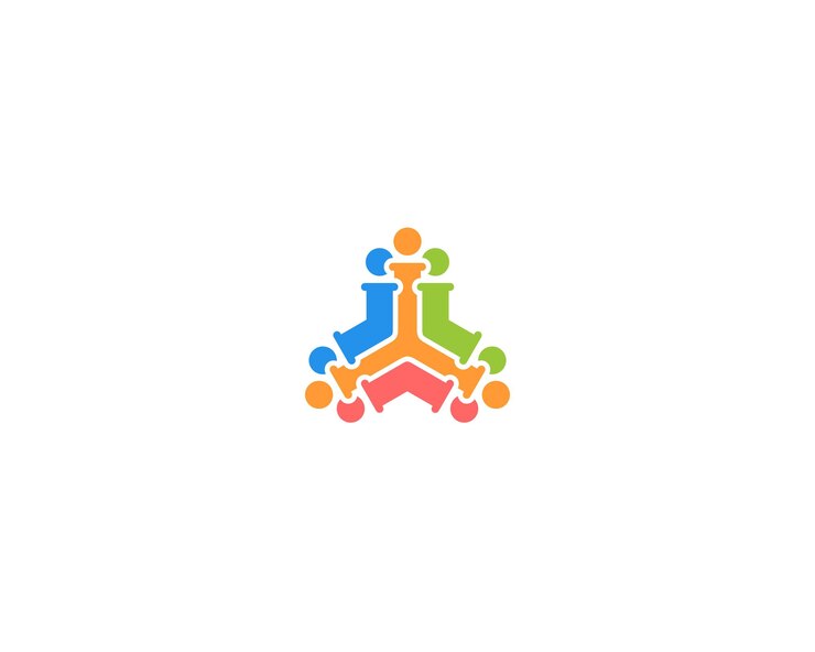 Diseño de logotipo comunitario moderno