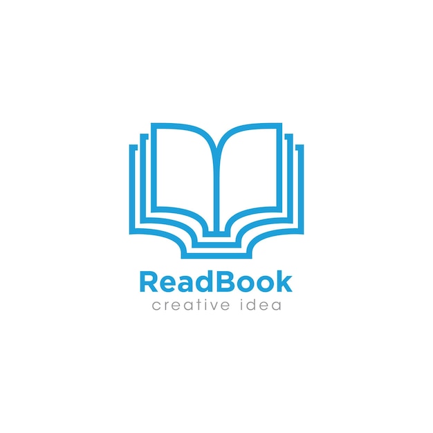 Diseño del logotipo del concepto creativo del libro