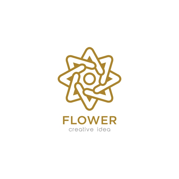 Diseño de logotipo del concepto creativo de ornamentación floral