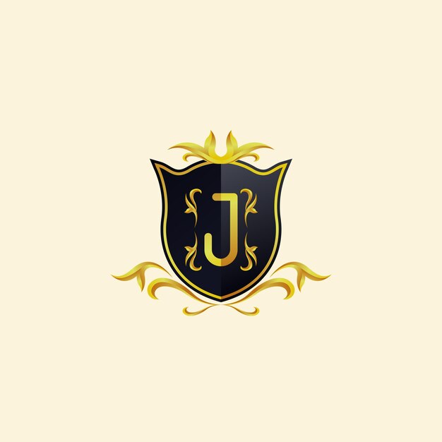 Diseño de logotipo concepto decoración letra J