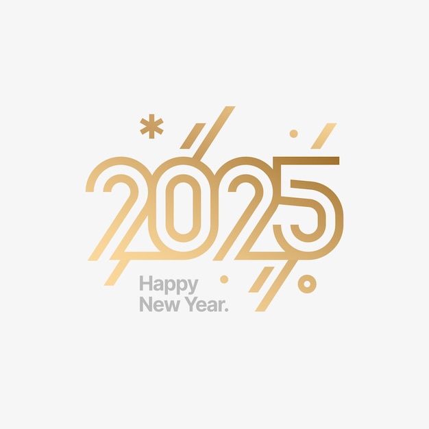 diseño de logotipo concepto diseño de número para el signo de año nuevo para flyer cartel postal cartel o pancarta