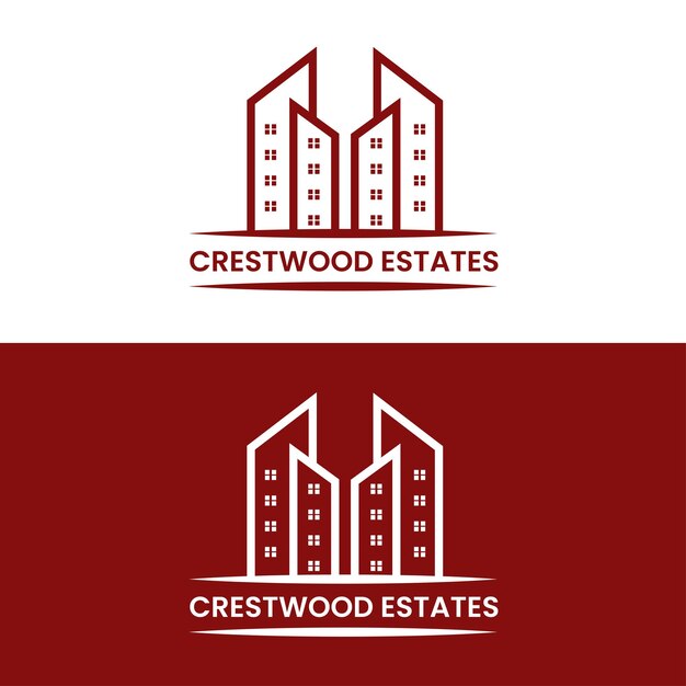 Diseño del logotipo del concepto del edificio