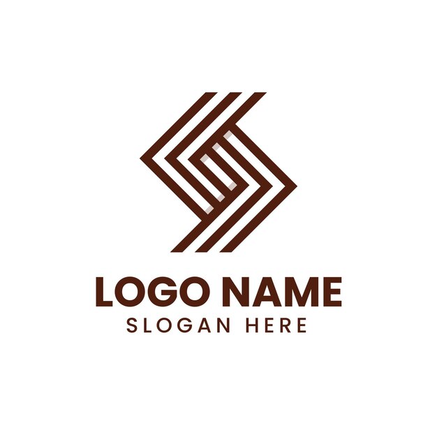 Diseño de logotipo con concepto de línea de letra s de lujo