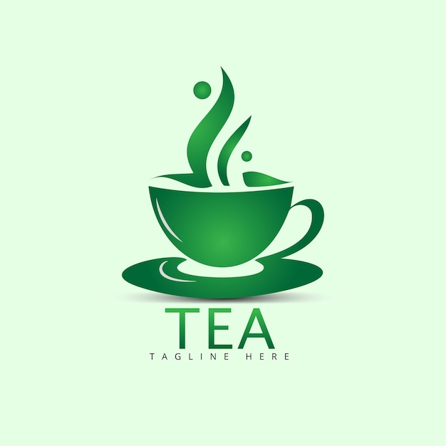 Diseño del logotipo Concepto de taza de té