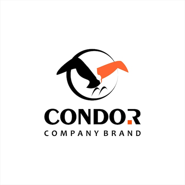 Diseño Logotipo Cóndor Con Aves Animal Volando Bestia Vector