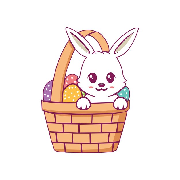 Diseño del logotipo del conejo lindo
