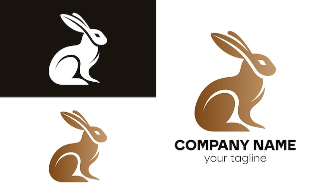 Diseño de logotipo de conejo minimalista para mascotas orgánicas o marcas ecológicas
