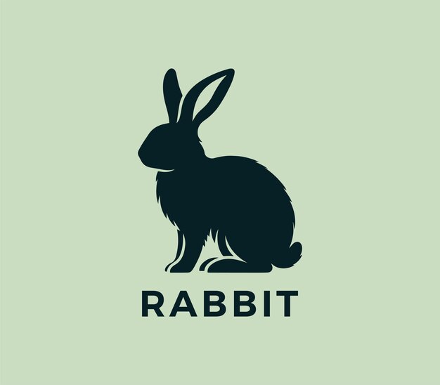 Diseño del logotipo del conejo Las siluetas del conejo El logotipo de los conejos de Pascua