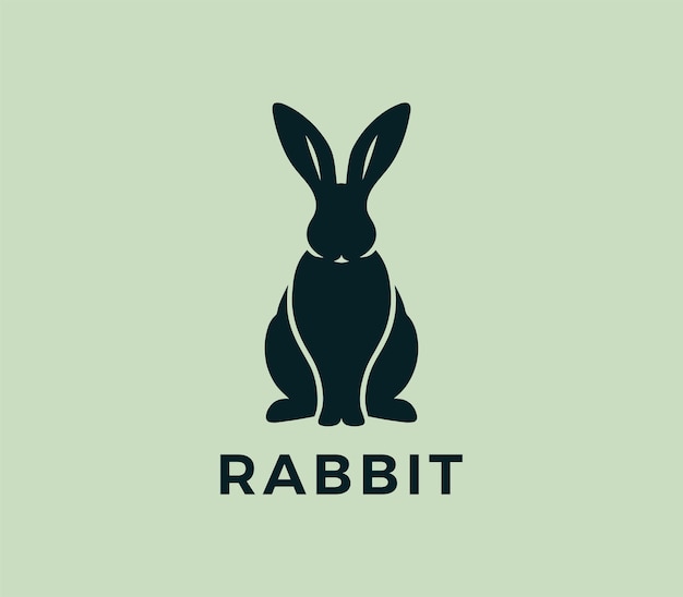 Diseño del logotipo del conejo Las siluetas del conejo El logotipo de los conejos de Pascua