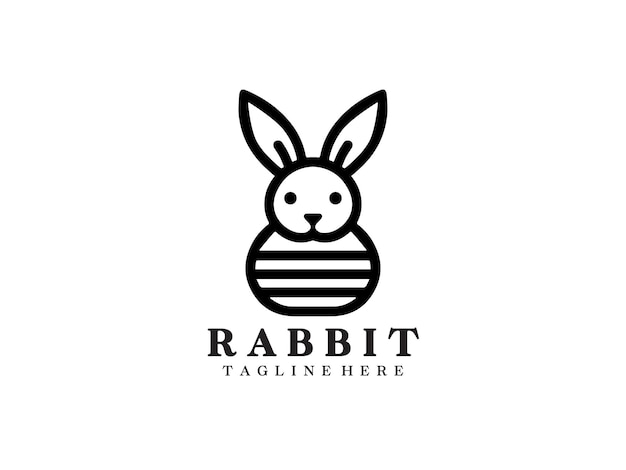 diseño de logotipo de conejo