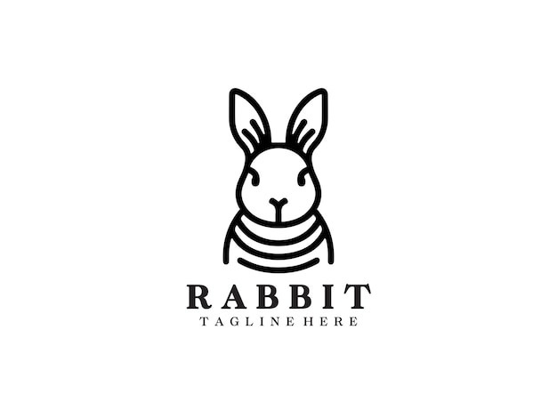 diseño de logotipo de conejo