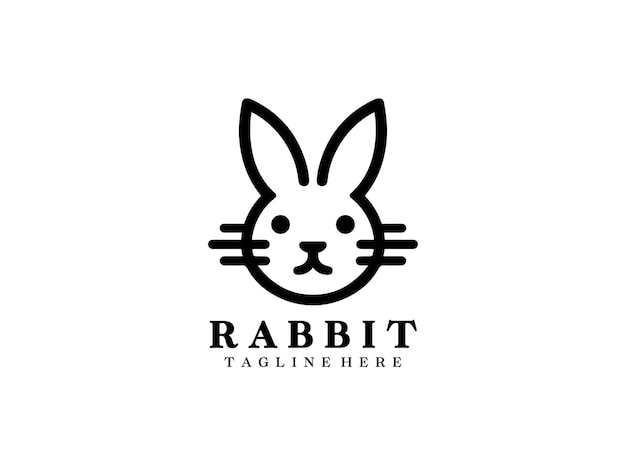 diseño de logotipo de conejo