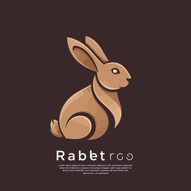 diseño de logotipo de conejo