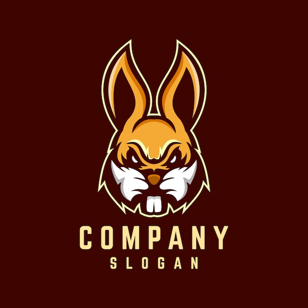 diseño de logotipo de conejo