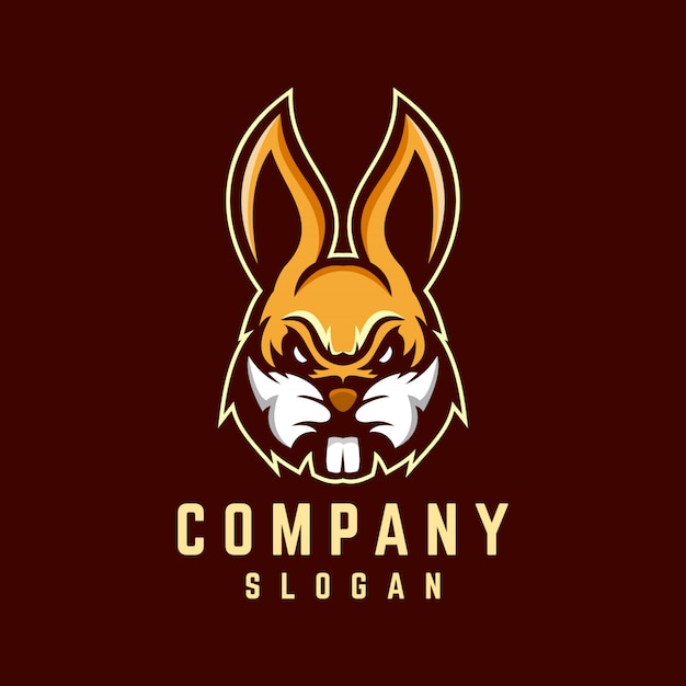 Diseño de logotipo de conejo