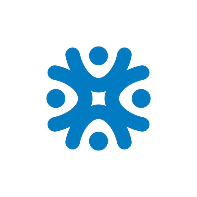 diseño de logotipo de conexión humana para la comunidad