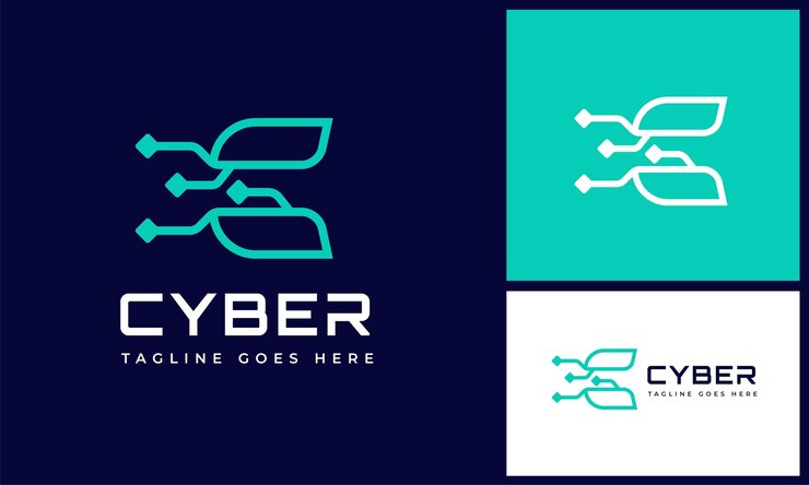 Vector diseño de logotipo de conexión de línea de enlace de cable de tecnología digital con estilo de línea de letra inicial c moderna