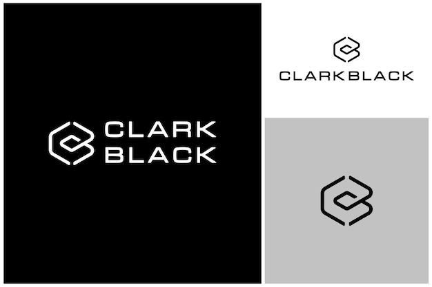 El diseño del logotipo de la conexión de la línea de enlace hexagonal en espiral de la letra inicial clásica BC CB