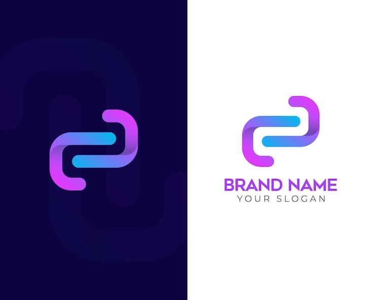 Vector diseño de logotipo de conexión moderna con fondo blanco y vector gratis