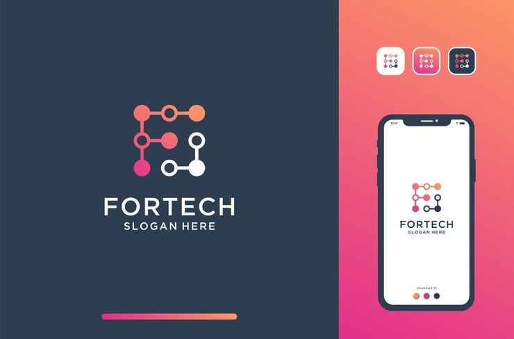Vector diseño de logotipo de conexión redonda f