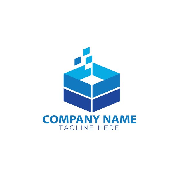 diseño de logotipo de conexión de tecnología con punto abstracto Blockchain