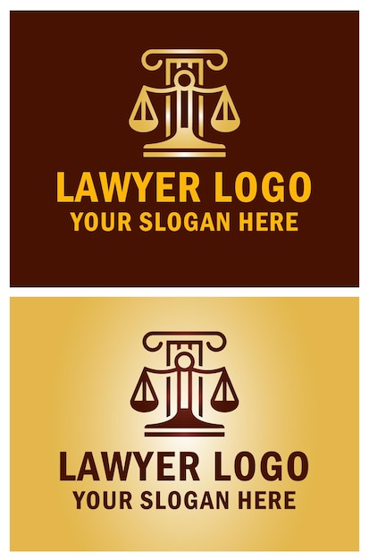 Diseño del logotipo del conjunto de iconos de abogados con estilo de elemento creativo