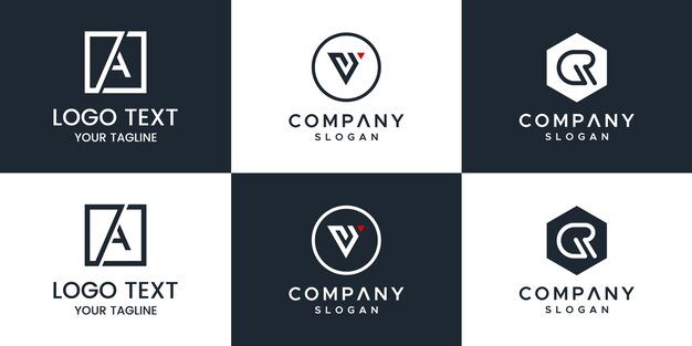 diseño de logotipo de conjunto de letras
