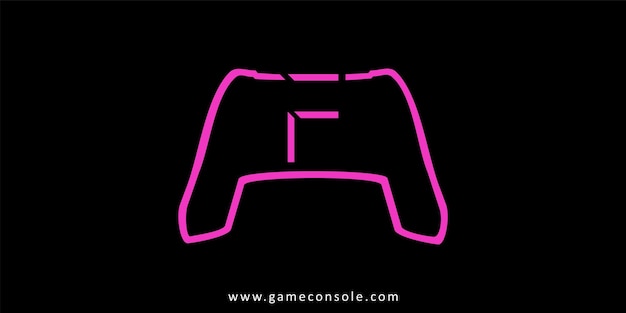 Diseño de logotipo de consola de juegos con letra F