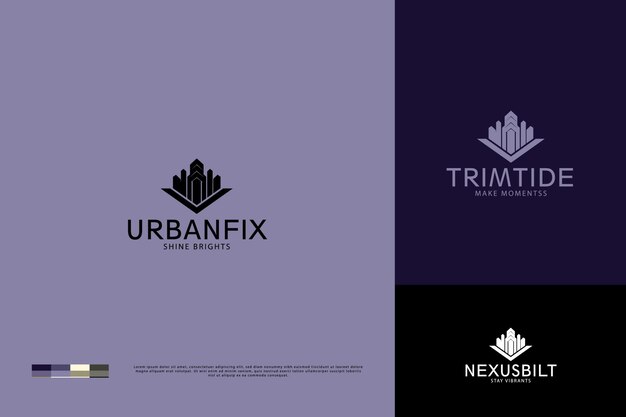 Diseño de logotipo de construcción abstracta ai generado plantilla obra de arte estilo clásico
