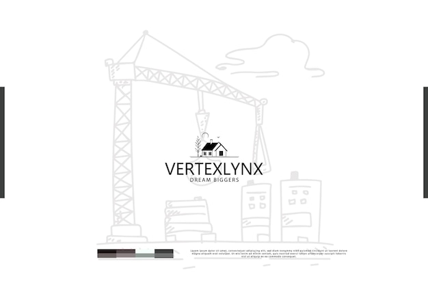Diseño de logotipo de construcción creativa generado por ai plantilla Ilustración de estilo clásico