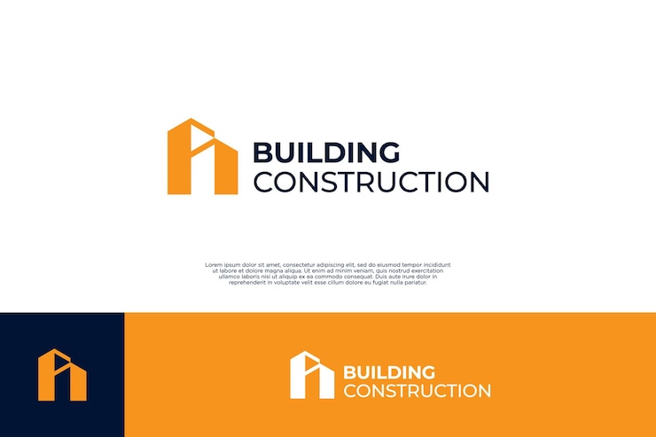 Vector diseño del logotipo de la construcción del edificio logotipo del arquitecto del apartamento