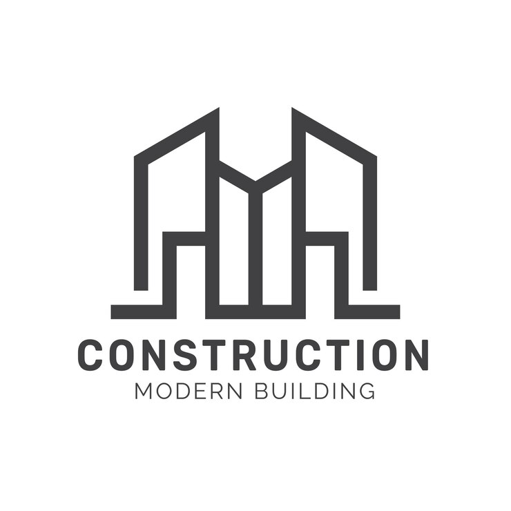 diseño de logotipo de construcción de edificios inmobiliarios resumen plantilla vectorial