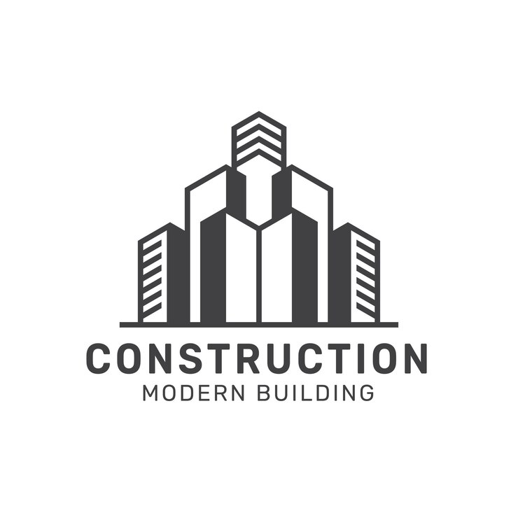diseño de logotipo de construcción de edificios inmobiliarios resumen plantilla vectorial