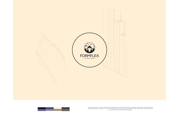 Diseño de logotipo de construcción elegante ai generado Composición de plantilla estilo clásico