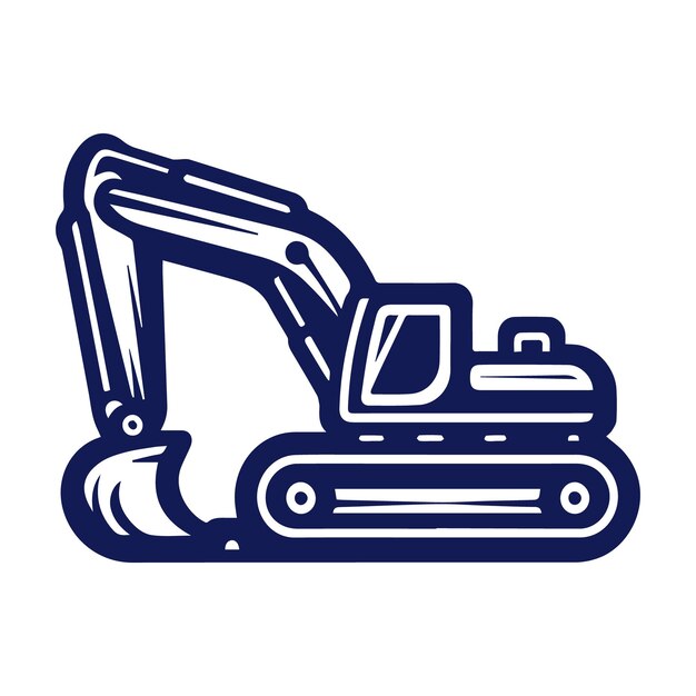 Diseño del logotipo de la construcción de la excavadora