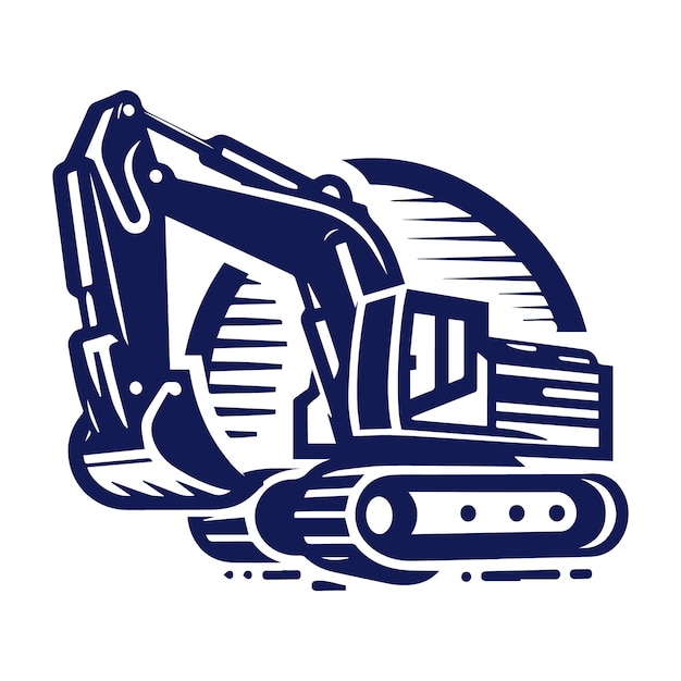 Diseño del logotipo de la construcción de la excavadora